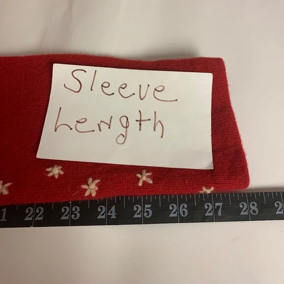 Jones New York Sweater Lambswool Appliquéd Winter 90s Snowflakes Womens SZ XL - Picture 9 of 11